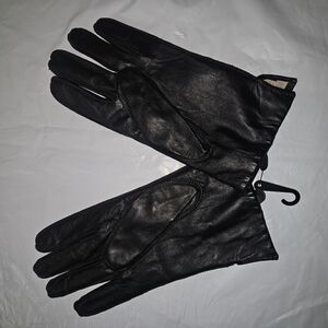 Black Leather Gloves